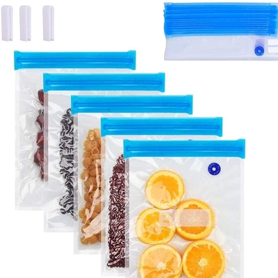 दोबारा इस्तेमाल होने योग्य फ्रीजर सेफ BPA फ़्री Ziplock Sous Vide बैग फ़ूड वैक्यूम सीलर