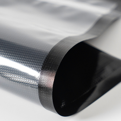 2 पैक काला और क्लियर वैक्यूम सील Mylar प्लास्टिक रोल रीसील करने योग्य वैक्यूम पाउच बैग