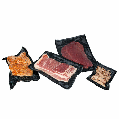 Sous Vide सभी ब्लैक वैक्यूम सील बैग्स को कर्नेल नट्स के लिए OEM ब्रांड एम्बॉसिंग करता है: