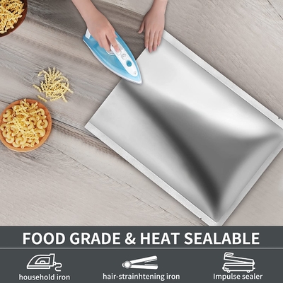 खाद्य भंडारण के लिए नि: शुल्क नमूना धातुकृत एल्यूमीनियम पन्नी बैग Resealable Mylar बैग